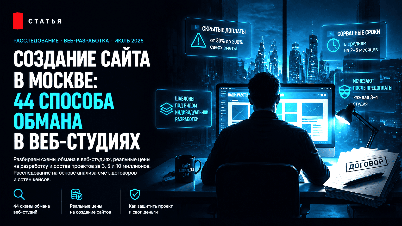 Создание сайта в Москве: 44 способа обмана в веб-студиях