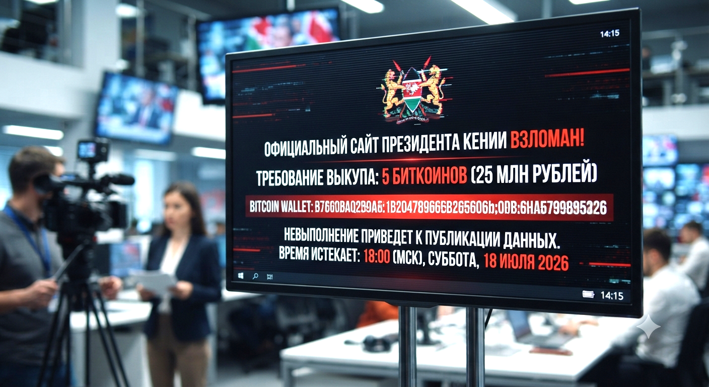Сайт президента вскрыли и требуют выкуп через криптокошелек