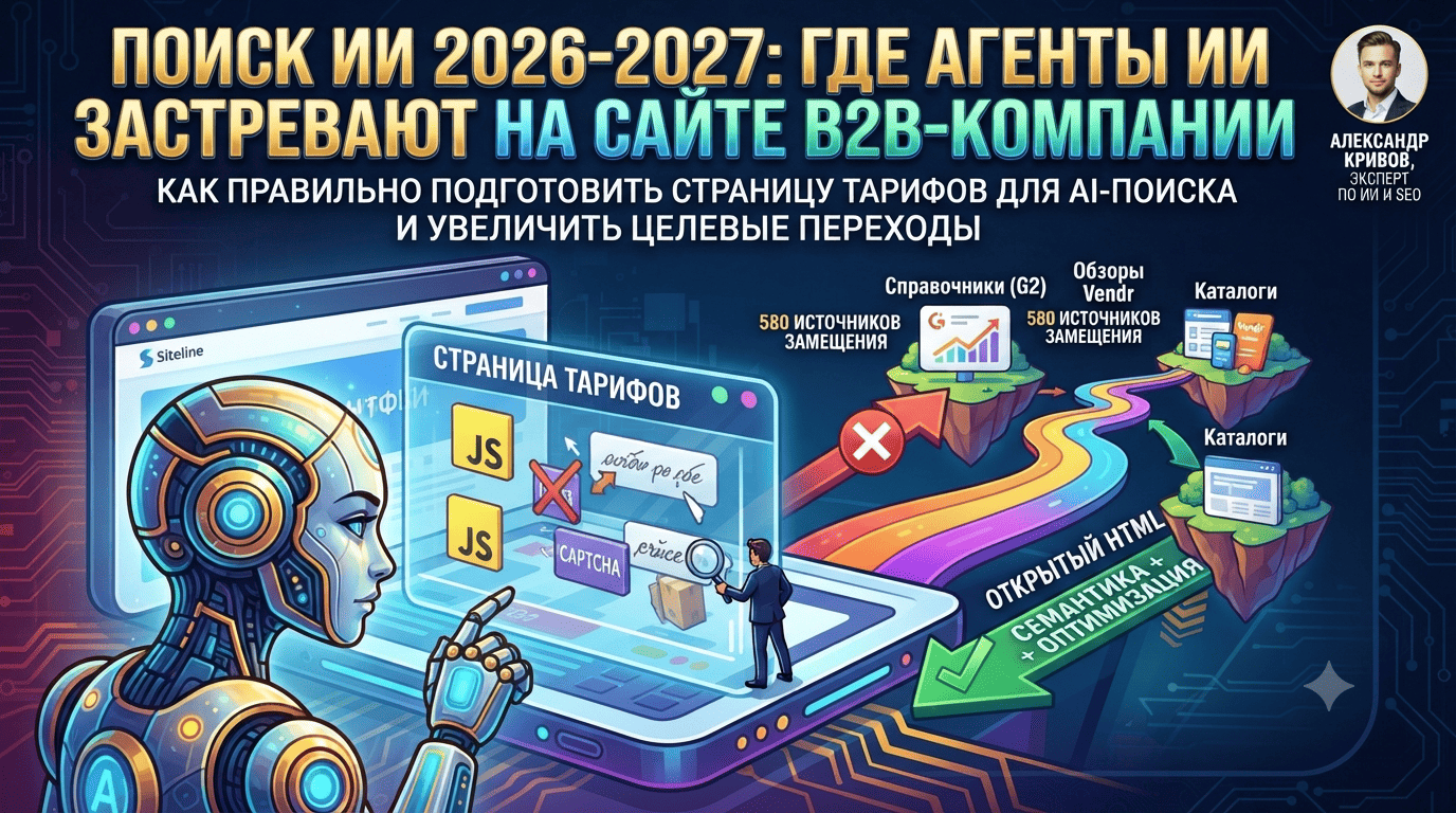 Поиск ИИ 2026-2027: где агенты ИИ застревают на сайте B2B-компании